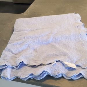 Full/Queen Periwinkle Matelasse Coverlet